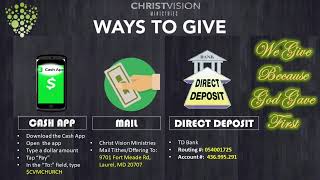 CHRIST VISION MINISTRIES SUNDAY E-SERVICE)- 10/18/20   Live Stream