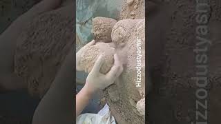 gritty sand cement asmr crumbling water crumbling asmr #oddlysatisfying