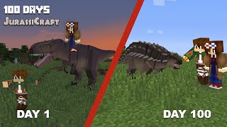 Spending 105 Days Building Jurrassic Park In Minecraft! Jurrasicraft Mod