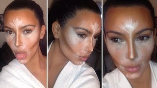 Kim Kardashian Contour & Highlight 2014 Makeup Tutorial