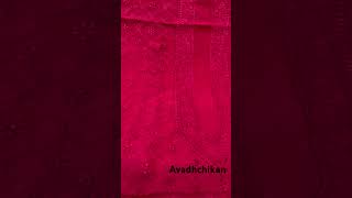 Chanderi silk full Jaal gents kurta Material with fine handmade Chikankari work. #lucknow