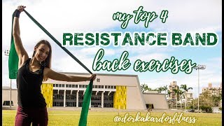 Top 4 Back Exercises with a Resistance Band!