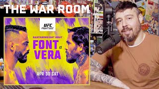 Rob Font vs Marlon Vera | Tale of The Tape | War Room with Dan Hardy | WR Clips