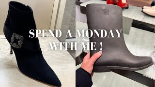 Spend a Monday with me | my hair and skincare daily routine | shopping at Selfridges