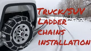 truck suv car ladder tirechain installation 1080p