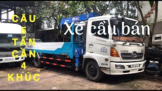 Mua bán xe cẩu tự hành Hino 5 tấn cần 4 khúc | Bé xe tải cũ 65