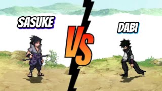 Sasuke Vs Dabi naruto x my hero academia fights / mugen