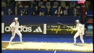 Fencing World Champs 2001 Womens Epee Semifinal Flessel vs Habluetzel Buerki