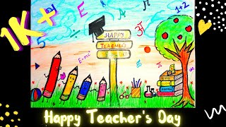 Teachers day drawing |Teachers day drawing easy for beginners| Teachers day drawing step by step