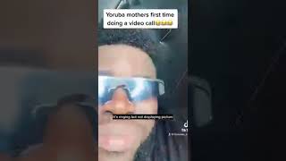 Yoruba mother's reaction first day of using Whatsapp video call