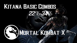 Basic Meterless Kitana Combos (Assassin) 22%-34%| Mortal Kombat X