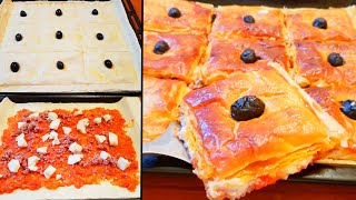 كوكا . بيتزا كوفار . بالعجينة المورقة خفيفة ومقرمشة pizza couverte