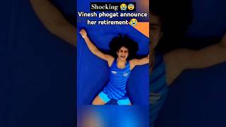 Vinesh announce her retirement #breakingnews #olympics #trending #vineshphogat #ambani #shorts #fyp