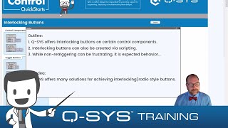 Q-SYS Control QuickStarts: Interlocking Buttons