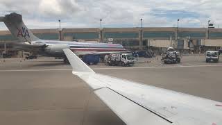 American Eagle CRJ700 Taxi and Takeoff Kansas City International Airport