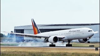 Philippines Boeing 777-300ER [RP-C7779] Lands at YVR Vancouver International Airport