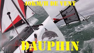 Navigation solitaire\\Topaz 14 \\DAUPHIN\\45km/h de vent\\dessalage!!