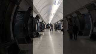 the strangest station of the Moscow metro.  Is it economy or loft style?  Savelovskaya station