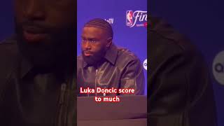 Jaylen Brown not happy with Luka Doncic score