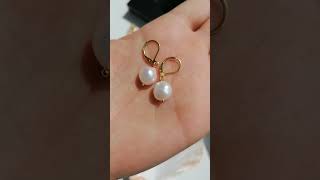 Selene - ehite baroque freshwater pearl dangle earrings