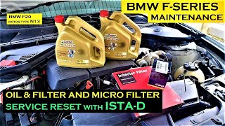 OILSERVICE & MICRO FILTER with service RESET with ISTA-D - BMW F20 engine N13