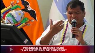 Presidente Correa realiza visita a pozo que operaba chevron