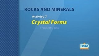 Rocks and Minerals - Activity 7: Crystal Forms