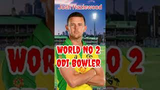 World top 10 bowler Josh Hazlewood No 2 ODI batsman Josh Hazlewood about world cricketers