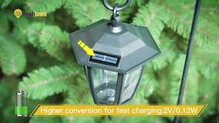 #howto install the Brightown Solar Pathway Lights, Hanging Lantern | Best Pathway Decor