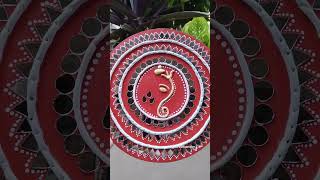 Lippan art Ganesha wall decor❤️ #lippanart #shorts #shortsvideo