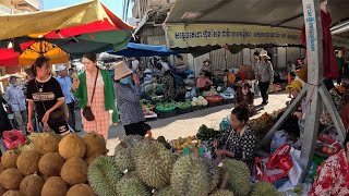 Cambodian Street Food​ , Market Tour , Fresh vegetables​ , Fresh fruits ,​ Pork​​ ,​Meat​ & More