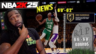 ITS OVER FOR TALLER PLAYERS IN NBA 2K25 | NBA 2K25 NEWS GURU