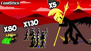 Meric's And Kytchu's (Golden Archidons) Vs Giant Golden Spearton Boss | Stick War Legacy