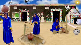 Beautiful Hindu Mud House in Village | Hindu Women Daily Life Style