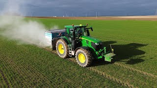 ÉPANDAGE D'ENGRAIS 2024 avec LUCAS en JOHN DEERE 6R250 gen5 et son SULKY X50+ Flambant NEUF 🤩