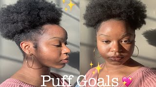 Easy High Puff on Natural Hair| Type 4 Hair