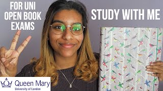 STUDY with me for OPEN BOOK UNI EXAMS (QMUL) | Elvia Kiara