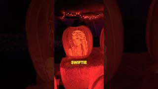 Swiftie carves Taylor Swift album covers into pumpkins 🎃 #shorts #taylorswift #halloween