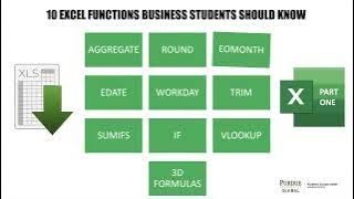 10 Excel Functions Business Students Should Know, Part One