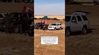 US Canada Border Traffic Jam Montana FREEDOM CONVOY 2022