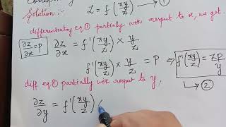 formation of partial differential equations by eliminating arbitrary function || problem 2&3