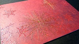 DIY Snowflake Embroidery Christmas Card