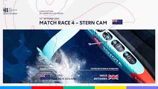 Louis Vuitton 37th America's Cup Race 4 Port Entry Stern Camera - Emirates Team New Zealand