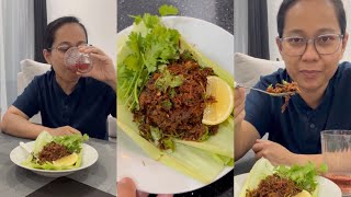 ဆိတ်သားထောင်း (အမြည်းကောင်းလေး) Dried meat salad #chefdiary81 #ဆိတ်သားထောင်း #myanmarfoods