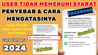 USER TIDAK MEMENUHI SYARAT DI FACEBOOK | USER TIDAK MEMENUHI SYARAT MONETISASI FACEBOOK