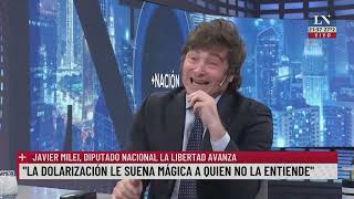 Javier Milei se cruza con Luis Majul en La Nación +- 08/02/23