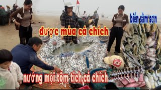 Mùa cá chích,ốc,trứng,mực tôm tích/nướng mọi NTN/Season of stingless fish, snails, eggs, squid,