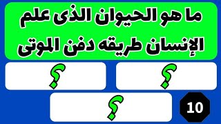 اسئله دينيه مع الإختيارات. ما هو الحيوان الذى علم الإنسان طريقه دفن الموتى؟