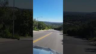 Amazing view of Texas rolling hills while driving down