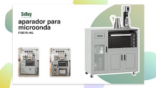 SoBuy Aparador para microonda | Armario de cocina | Mueble de cocin | Aparador de cocina | FSB78-HG